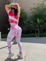 Tie Dye W/P Elastic Brazilian Legging